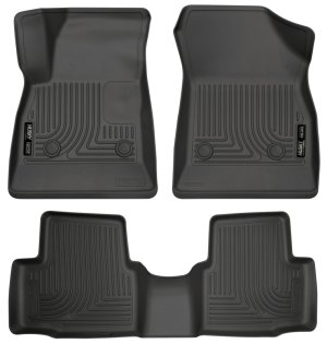 Chevrolet Cruze Floor Liners - Front + Rear - Husky Liners - WeatherBeater - Black - `16-`17
